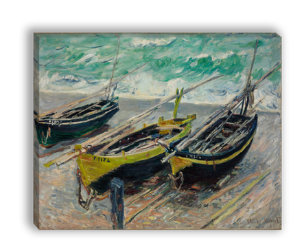 "Три рыбацкие лодки", Моне, Клод, картина (репродукция)