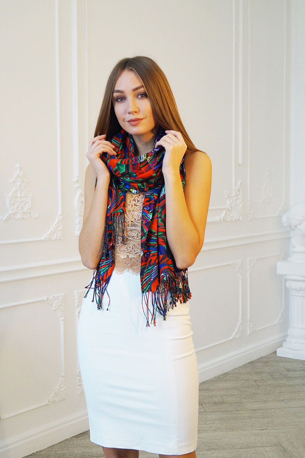 LIGVIANNI Палантин Kerchief Violet