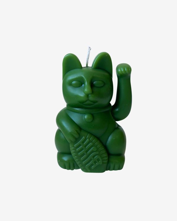 Свеча Lucky Cat Зеленая - фото 1