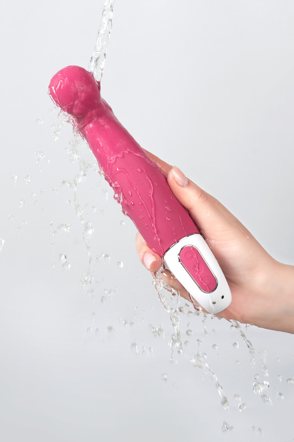 Нереалистичный вибратор Satisfyer Vibes Petting Hippo, силикон, красный, 22,9 см.