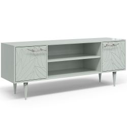Тумба под ТВ Арт Колор leaves 155см Классик Сильвер Серый дым