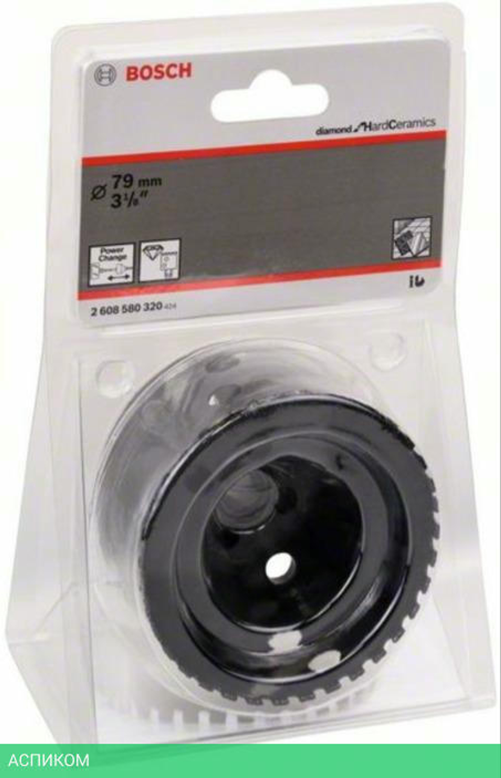 Алмазная коронка Bosch Diamond for Hard Ceramics 79 мм 2.608.580.320
