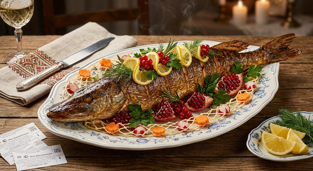 Щука фаршированна 1 кг ( весовой товар от 1 кг-1,2 кг)