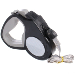 Поводок-рулетка для малых и средних пород со светооражающим элементом «МОЙ БРО», цвет чёрный, 3м, нагрузка до 10кг