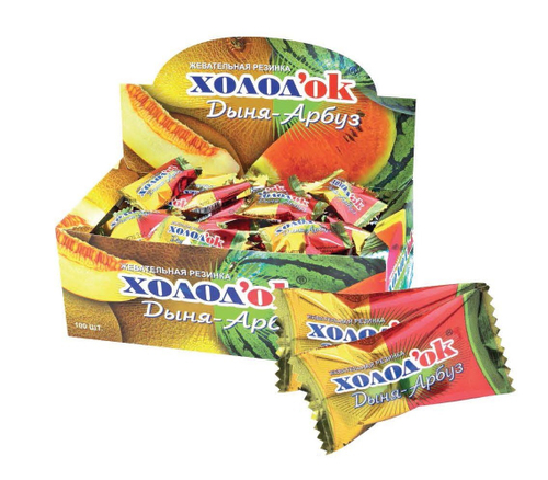 Жев. рез. Холодок с нач. Арбуз-дыня 20*100шт 3,5г