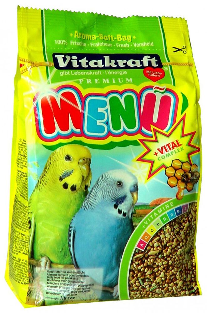 Vitakraft  Корм для волнистых попугаев MENU VITAL  500г основной