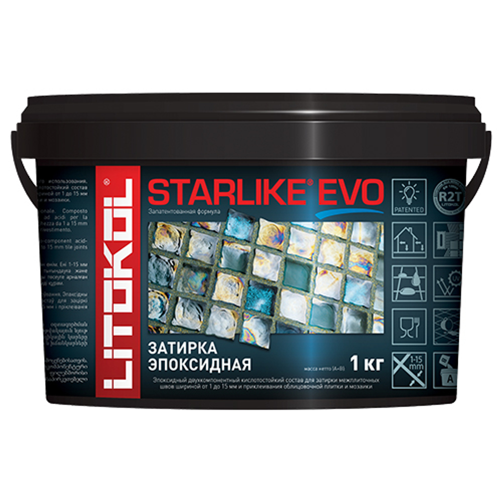 Затирка швов эпоксидная Litokol Starlike Evo S.100 Bianco Assoluto, 1 кг