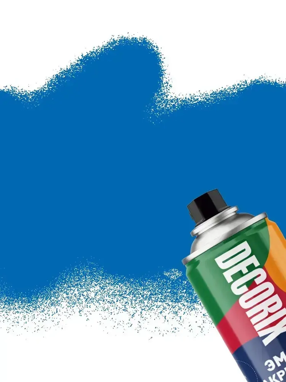 Краска аэрозольная синяя глянцевая акриловая DECORIX - эмаль в баллончике для любых поверхностей 210 мл