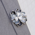 Брошь Shadore Цветок XZ1153.2 BW/S