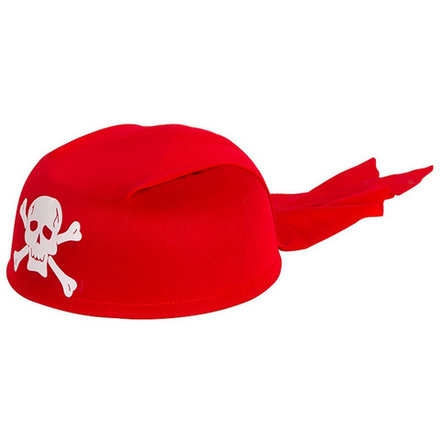 Карнавальная шляпа Бандана, Пират, Красный #01-114