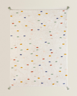 Ковёр Zara Home, хлопок, белый, 7600/029