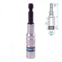 KING TONY (76B808M) Головка для шуруповерта двенадцатигранная 1/4", 8 мм, L = 80 мм