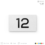 Табличка с номером 12 на дверь квартиры, для офиса, кабинета, аудитории, склада, белая 120х70 мм, Айдентика Технолоджи