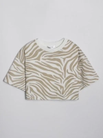 Футболка детская оверсайз укороченная базовая