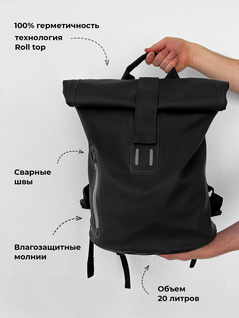 Рюкзак водонепроницаемый Amsterdam black 20l