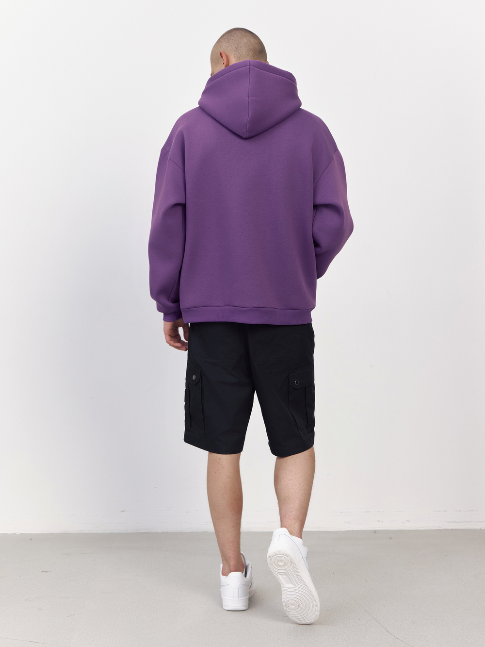 Худи с начесом (темно-фиолетовый)