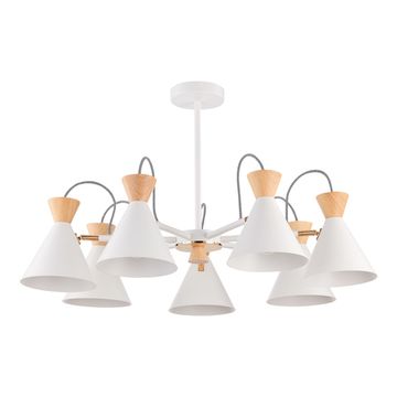 SLE125102-07 Светильник потолочный Белый, Золотистый/Белый, Светлое дерево E14 7*40W MODICA