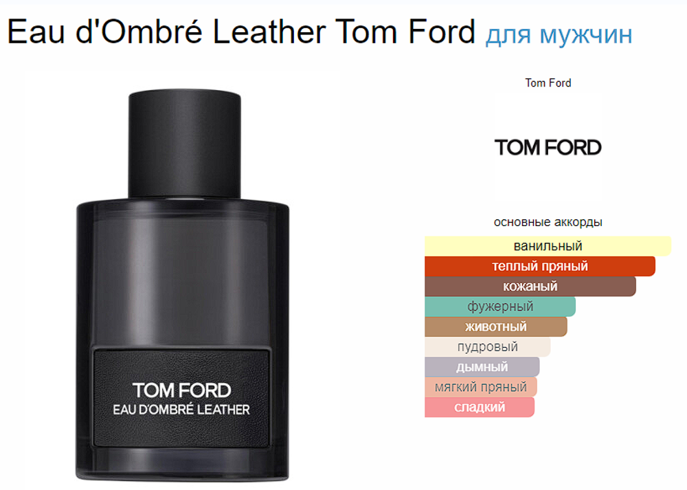 Tom Ford Eau d'Ombré Leather 100 мл (Коробка парфюма без слюды, парфюм новый, распаковка для фото)