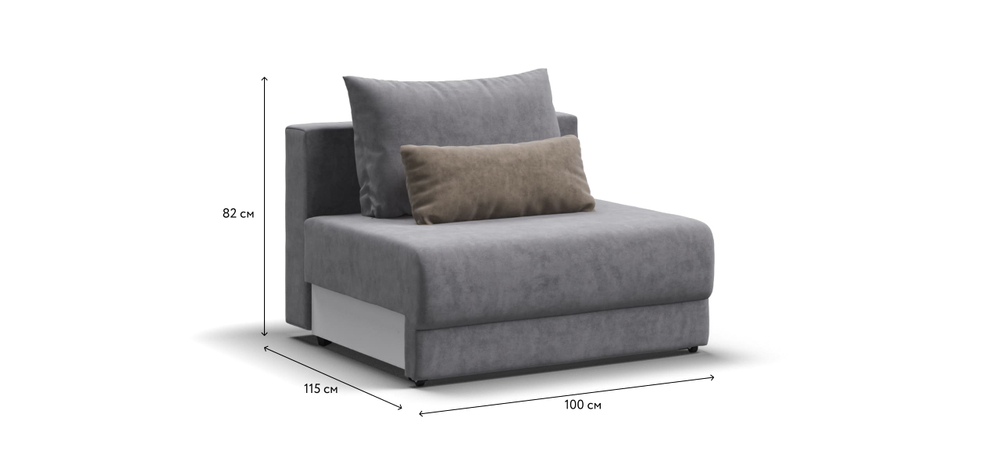 Ричмонд Модуль спальное место Велюр Роял агат