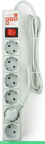 Сетевой фильтр Power Cube SPG(5+1)-B-15 5 м серый
