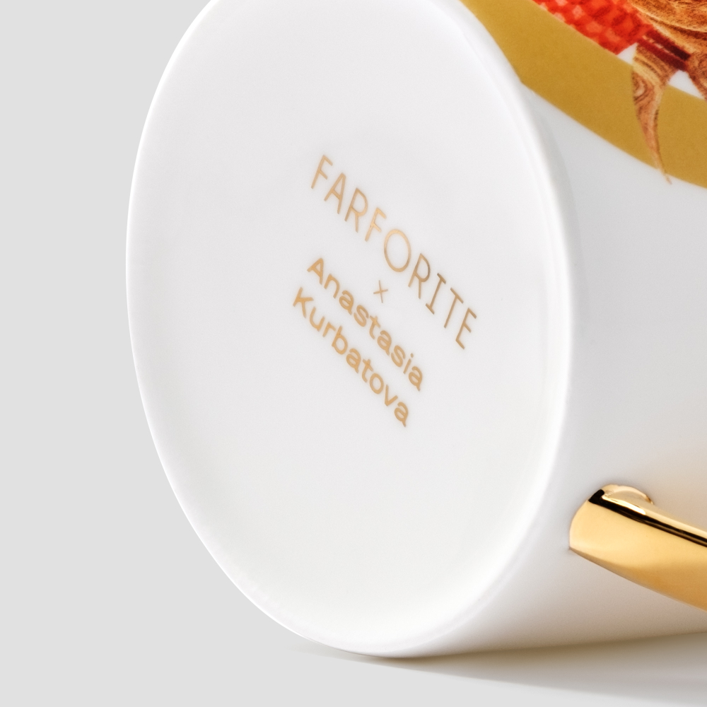 Чайная пара Farforite «Жар-птица» 250 мл в подарочной коробке