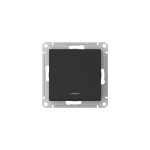 ATLASDESIGN 1-клавишный ВЫКЛЮЧАТЕЛЬ с подсветкой, сх.1а, 10АХ, мех., быстрозажим. клем., КАРБОН