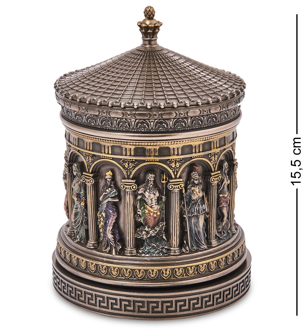 Veronese WS-1484 Шкатулка «Греческий пантеон» ротунда вращ.
