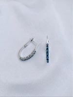 "Зероцита" серьги в серебряном покрытии из коллекции "Consta