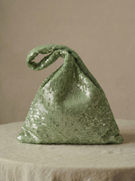 Свадебный клатч зеленого цвета с пайетками