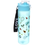 Бутылка питьевая пластиковая 650мл «Летний спорт» матовая, микс цветов