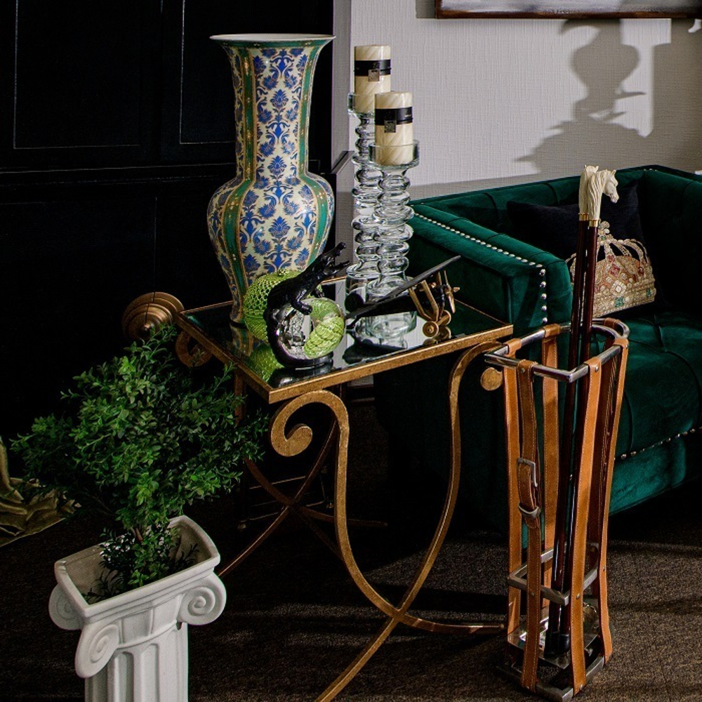 Подставка для зонтов и тростей кожаная [Арт. 6779]