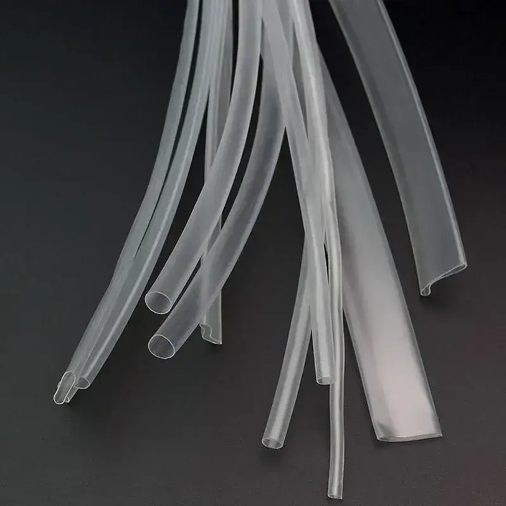 2-кратная термоусадочная трубка, 6 мм, прозрачный, длиной 10 метров