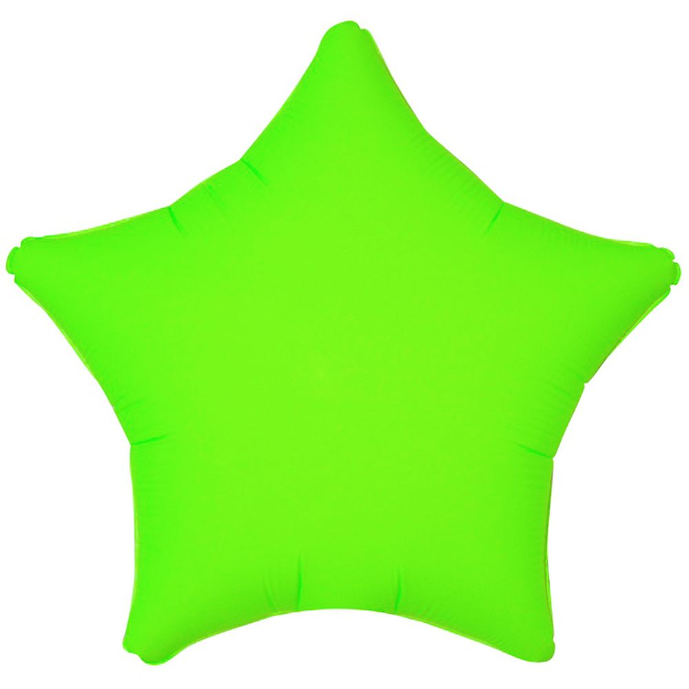 Шар (18&#39;&#39;/46 см) Звезда, Салатовый, Неон, 1 шт.