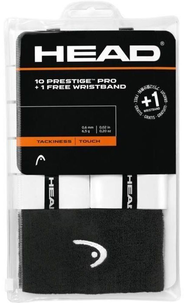 Теннисные намотки Head Prestige Pro + Wristband 10P