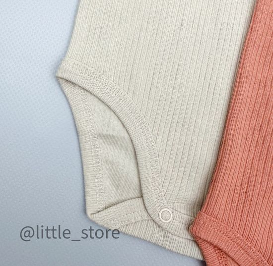 Боди-маечки хлопковые, Грейпфрут/бежевый