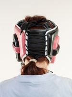 Шлем боксерский LEADERS LS MEX WAVE BK/PNK 1/2 ( кожа, черный/розовый)