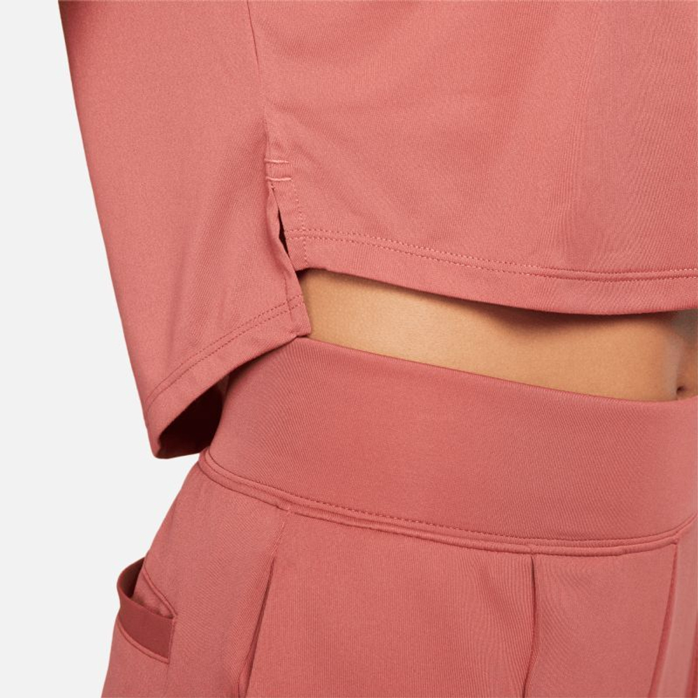 Женская футболка теннисная Nike Dri-Fit Heritage Short Sleeve Tennis Top - canyon rust