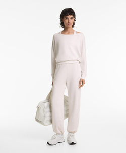 Oysho Толстовка укороченная с перекрещивающейся спинкой и модалом, меланж