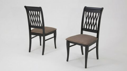 Стул Zip-mebel Рич, Чёрное дерево/Ромб Коричневый