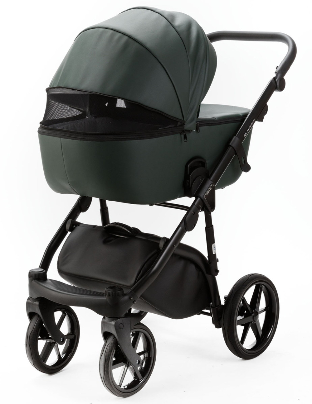 Детская коляска Adamex Nola Deluxe 2 в 1 N-SA29 (Т. ЗЕЛЕНЫЙ КОЖА)
