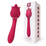 Розовый вибромассажер Rose Pro 6 - 21,4 см. (Цвет: розовый)