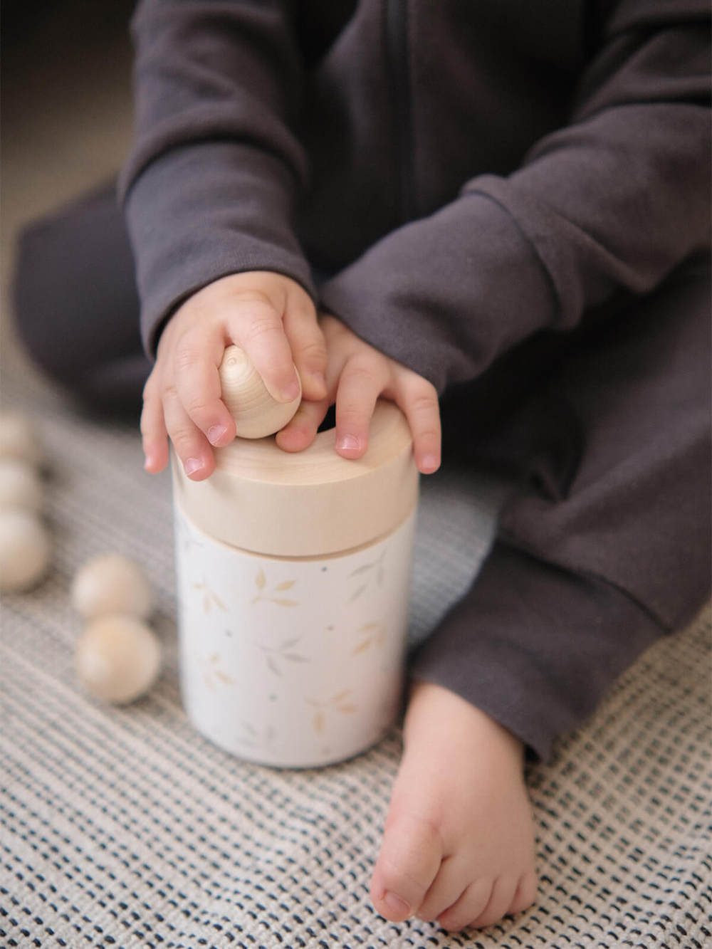 Комбинезон на манжетах Mjölk Sleep and Play Steel Grey, с рукавом реглан