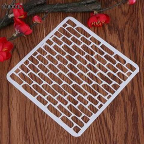 Трафарет пластик "Кирпичи" 15х15 см