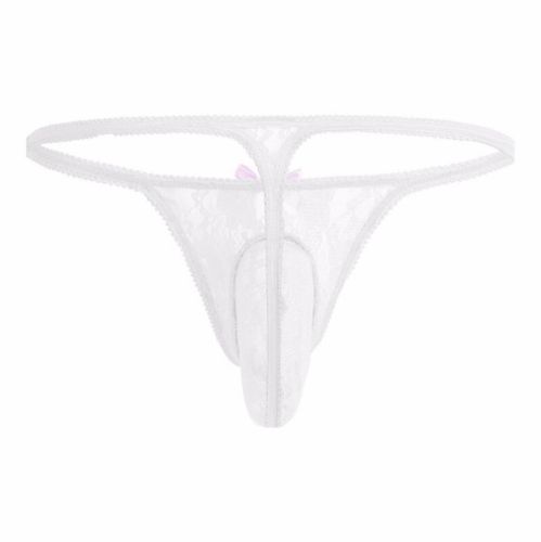 Мужские трусы стринги белые Romeo Rossi RR1033-1