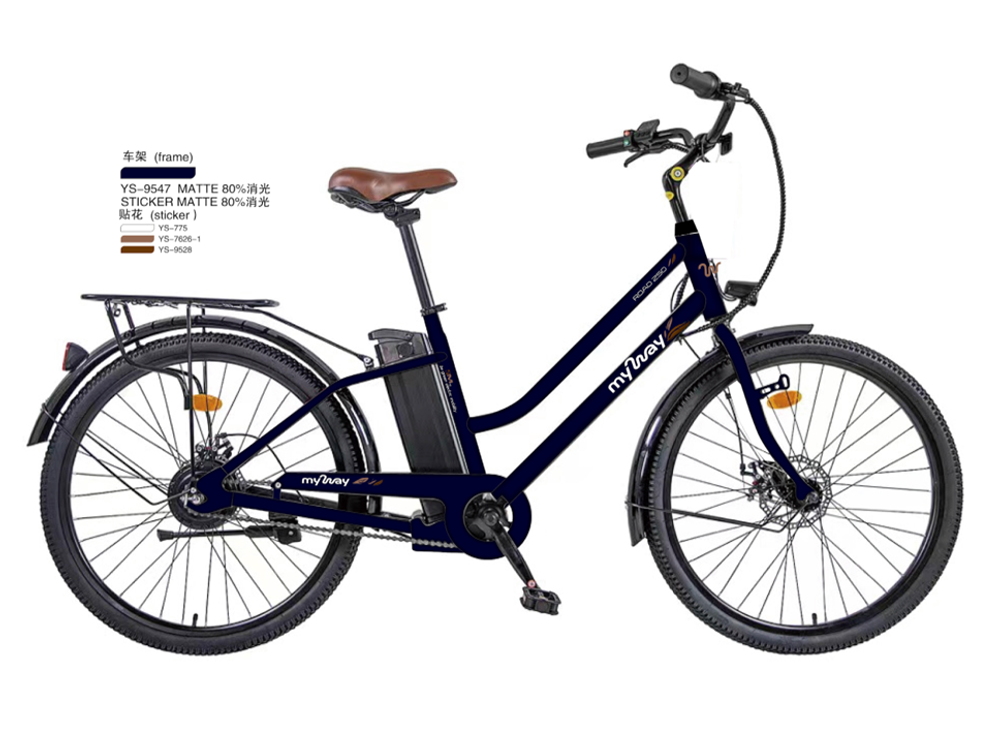 Электровелосипед MyWay Road 26",350W,36V10AH чёрный матовый
