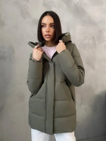 Куртка весенняя удлиненная с капюшоном