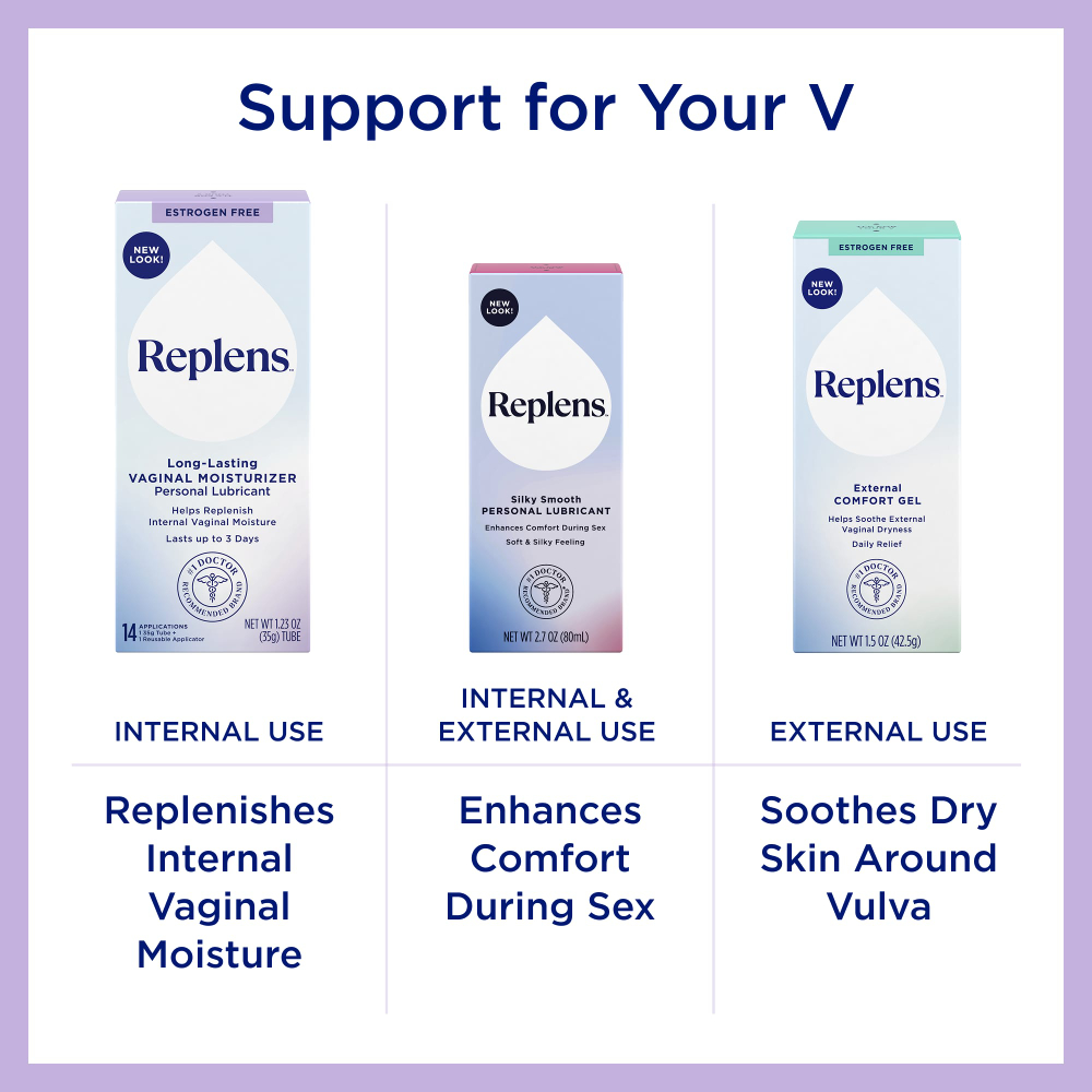 Replens, Personal Lubricant, увлажняющий крем для влагалища длительного действия, 8 предварительно заполненных аппликаторов по 6,7 г (0,24 унции)