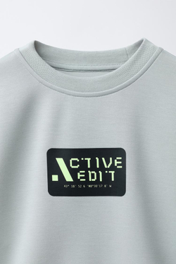 ZARA СПОРТИВНАЯ ТОЛСТОВКА, СВЕТЛО-СЕРЫЙ