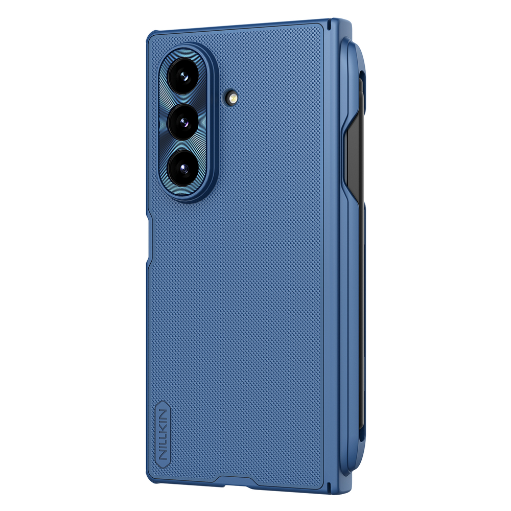 Чехол синего цвета с MagSafe и держателем для S Pen от Nillkin для Samsung Galaxy Z Fold 7, серия Super Frosted Shield Fold Magnetic