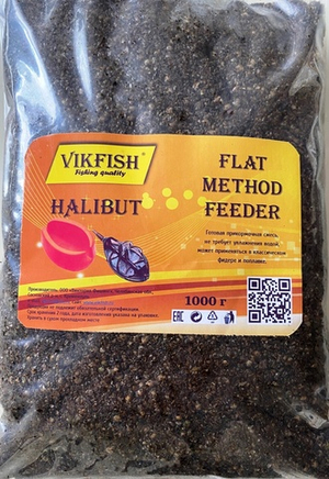 Прикормка VIKFISH  FLAT METHOD FEEDER      Halibut  1000г